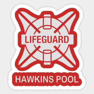 Lifeguard Hawkins Pool Sticker